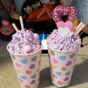 Rae Dunn Handmade whipped faux valentines latte